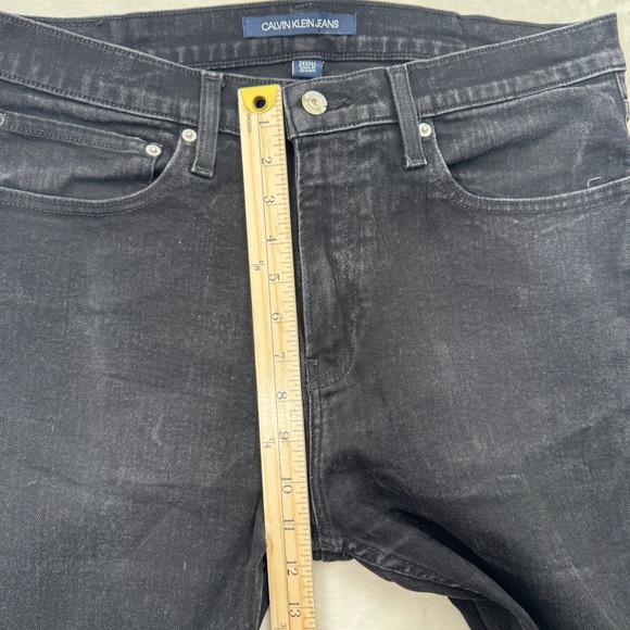 Calvin Klein Jeans Mens W34 Black CKJ 016 Skinny Fit Stretch Denim Pants - Picture 6 of 14